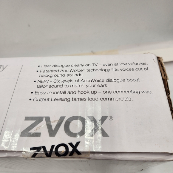 Zvox Accuvoice AV203 TV Speaker 6 Level No Remote Wall Mount Or Shelf Black - Picture 9 of 15